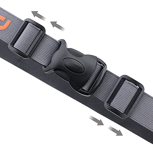 RJ-Sport Triathlon Startnummernband Laufgurt mit Nummernhalter & 6 Gel-Halter für Joggen Radfahren Marathons, Schwarz
