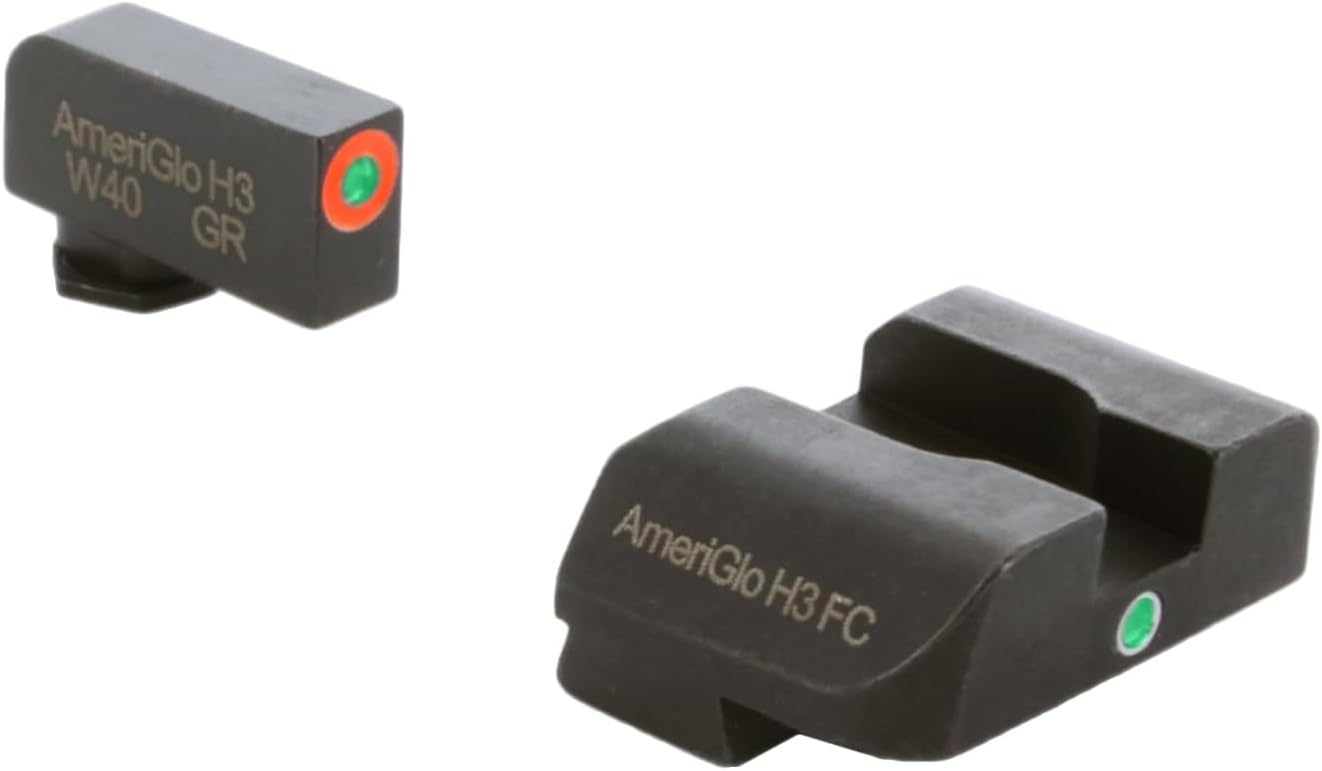 AMERIGLO i-Dot Front & Rear Simple Design Quick and Easy to Align Night Sight Set - Compatible with Glock Model Gen 5 9mm/.40, Green Tritium