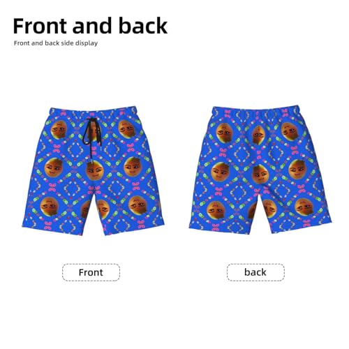 Smiley Yellow Pear Youth Beach Pants, Soft and Breathable, with Drawstring Waist, Suitable for Sports and Leisure.2