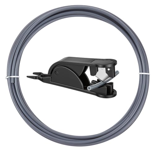 AXFEE 5M PTFE Teflon Tubing, 2.5mm ID 4mm OD, PTFE Teflon Tube with Cutter