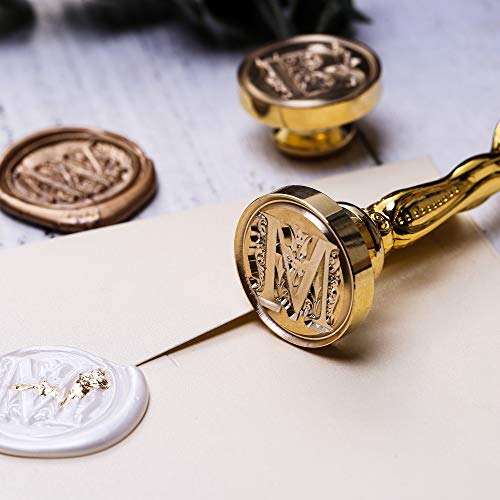 Letter B Sealing Wax Stamp, Wax Seal Stamp, Gold - Thumbnail 5