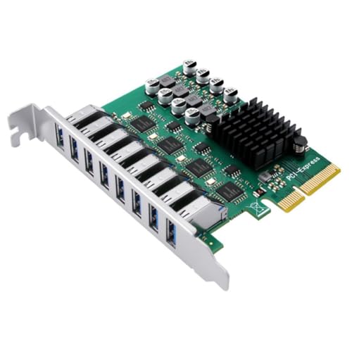 Bloepum 8 Port USB 3.0 PCI Express Expansion Card PCI-E X4 USB 3.0 Board USB3.0 6Gbps Adapter Controller for Desktop PC