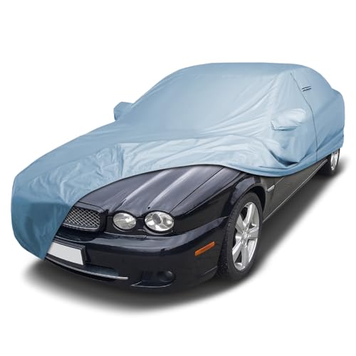 Image of iCarCover Premium Car Cover for 2002-2008 Jaguar X-Type Sedan Heavy Duty Waterproof All-Weather Automobiles Custom Fit Indoor Outdoor UV Snow Protection Covers with Straps and Bag