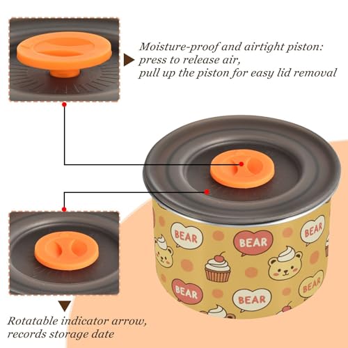 Contenedor Hermético para Café de Acero Inoxidable 900ml miniatura 3