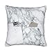 HABXNJF Fundas de cojín, funda de almohada de mármol texturizado negro de 50 x 50 cm, fundas de almohada cuadradas para sala de estar, sofá y dormitorio