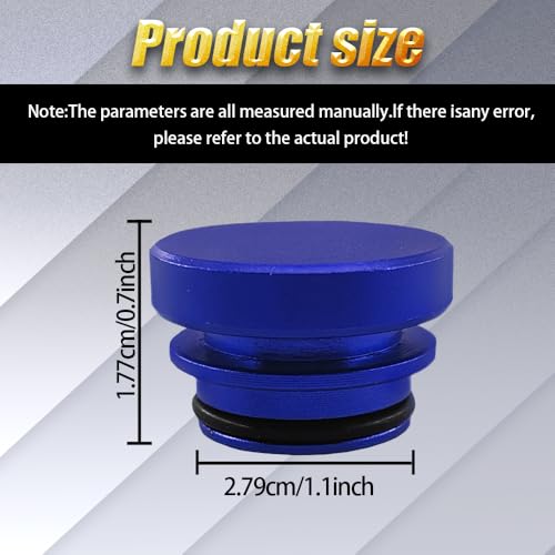 Image of Car Cigarette Lighter Plug Cover, Car Plug Cap, Aluminum Auto Cigarette Lighter Plug Part, Waterproof Dustproof Plug Auto Accessory for Vehicles with Standard 12 Volt Power Source (Blue)