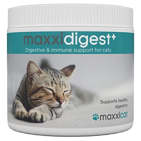 maxxicat - maxxidigest+ Probiotika, Präbiotika & Verdauungsenzyme für Katze - Fortschrittliche Unterstützung für die Verdauung und Das Immunsystem von Katzen - Kein GMO-Pulver - Pulver 200 g Cover