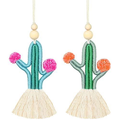 2 Pieces Car Diffuser Wooden Beads Essential Oil Diffuser Rear View Mirror Charm Handmade Car Accessories Hanging Air Freshener Decor for Car Interior Car Decoration (Cactus Ornament) 2 Pieces Car Diffuser Wooden Beads Essential Oil Diffuser Rear View Mirror Charm Handmade Car Accessories Hanging Air Freshener Decor for Car Interior Car Decoration (Cactus Ornament)