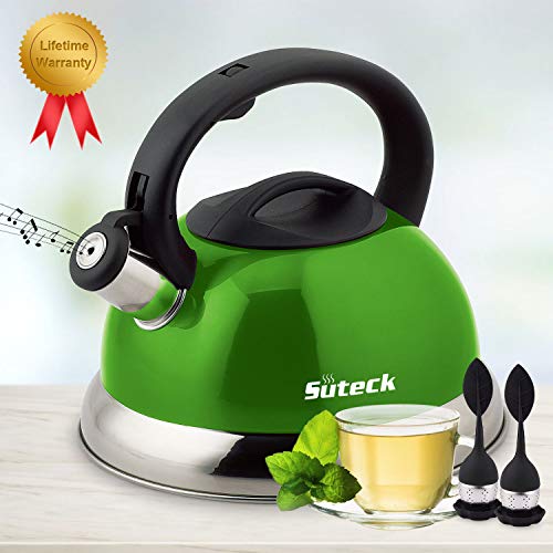 Whistling Tea Kettle 3.3 Qt Tea Pot Stainless Steel Hot Water Teapot
