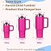 4 pack 40 oz Tumbler with Handle Bulk & Detachable Flip Straw Lid Easy to Clean, 100% Leak splash proof Vacuum Insulated Tumbler, Keep Cold & Hot (Lavender Purple, Hot Pink, Light Pink, Glacier Blue)