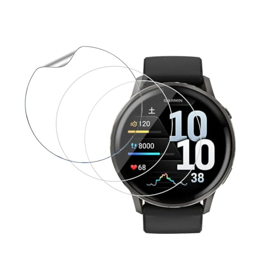 �y3���Z�b�g�zFor GARMIN (�K�[�~��) Venu 4 45mm �t�B���� �ی�t�B���� �yMoahsiuny�z�_�炩�� TPU�� 3D �����ߗ� �h�w�� �ϏՌ� ��ʑN�₩ �\��t���ȒP