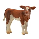 Bullyland 62630 - Spielfigur Kalb Mona, ca. 6,7 cm große Tierfigur, detailgetreu, PVC-frei, ideal als kleines Geschenk für Kinder ab 3 Jahren