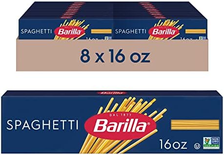 Barilla Spaghetti Pasta, Non-GMO Kosher Pasta, 16oz. (8PK)