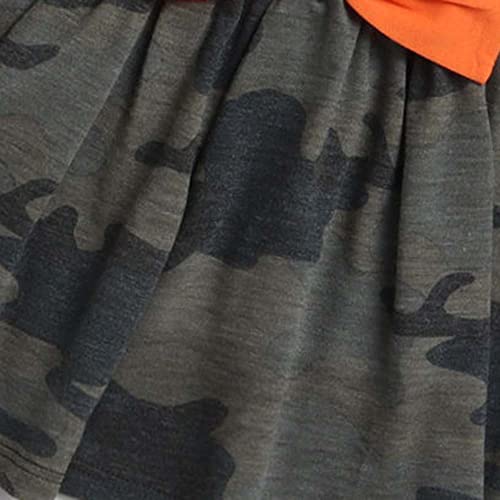Image of Hopscotch Baby Girls Polyester Camouflage Print Skirt in Green Color