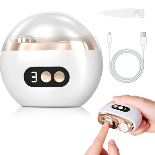 3-in-1 Electric Nail Clippers for Thick Nails 2026 Upgraded Automatic Nail Trimmer with LED Light & Dust Storage Rechargeable Toenail Clipper for Seniors Adults & Babies (3 Speeds)