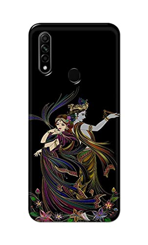 Image of Lord Radha and Krishna Hard Back Case Cover for Oppo A31 (2020) / Oppo A8 Back Cover -(J5) VNS2223