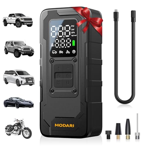 Tire Inflator Portable Air Compressor, Smart Air Pump with Gauge, Up to 160 Psi Portable Tire Inflator for Car, Motor, Bike, Balls & More