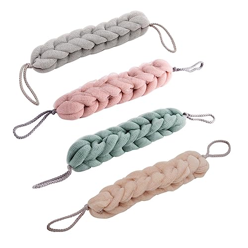 Toallas exfoliantes de espalda y cuerpo hechas con material seguro en pack de 4 piezas