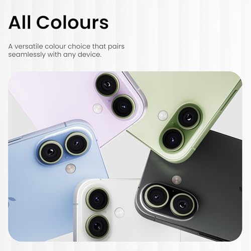Image of CASEGEAR Clear Pro Camera Lens Protector Compatible With iPhone 17 | HD Clarity | Scratch Resistant | Complete Coverage | Easy Installation | Sage