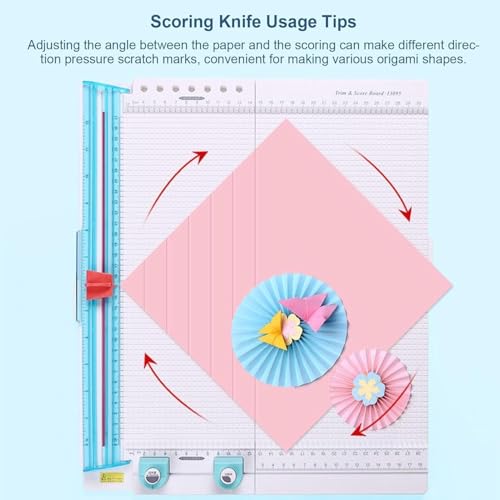 Image of KRYTONEFoldable Multipurpose 12 x 12 Inch Scoring Board for Scrapbooking, Art & Craft, Paper Trimming Etc