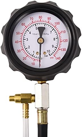 DHA Fuel Injection Pump Injector Pressure Tester Gauge Kit 0-140PSI for Car Truck Motorcycle