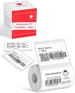 Phomemo Thermal Labels for M120/M220/M110/M200 Label Printer, Multifunctional Square Self-Adhesive Labels for Barcode, Name, Price, Address 1.96'' x 1.18"(50X 30mm), 230 Labels /Roll