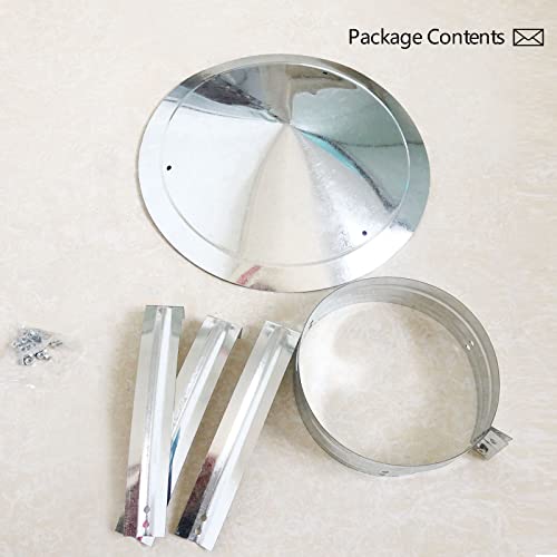 Sombrerete extractor cónico de 27 x 45 cm resistente a la intemperie 7