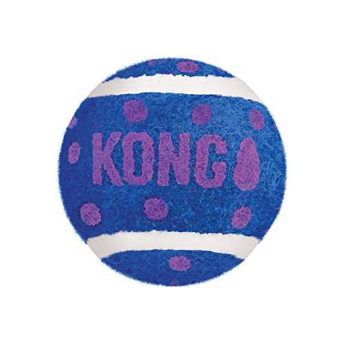 KONG - Cat Active Tennis Balls with Bells - Giochi Gatti con Campanella Interna - Confezione da 3