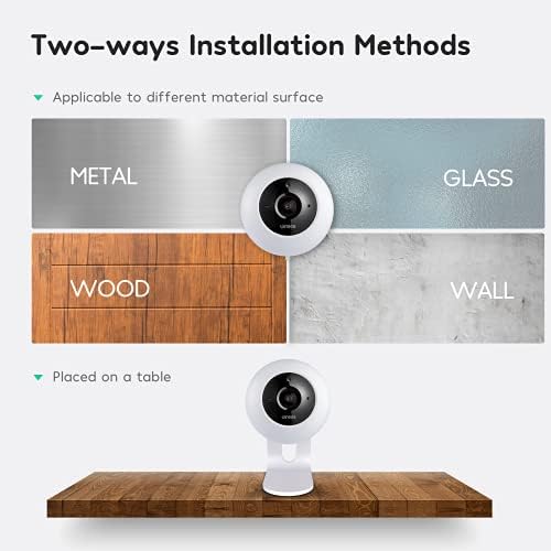 winees Baby Monitor Indoor Cam, Smart WiFi Security Camera 1080P Pet Monitor with Night Vision, Two-Way Audio, Motion Detection, App Control,Multifunctional Portable, 2.4 GHz WiFi Only