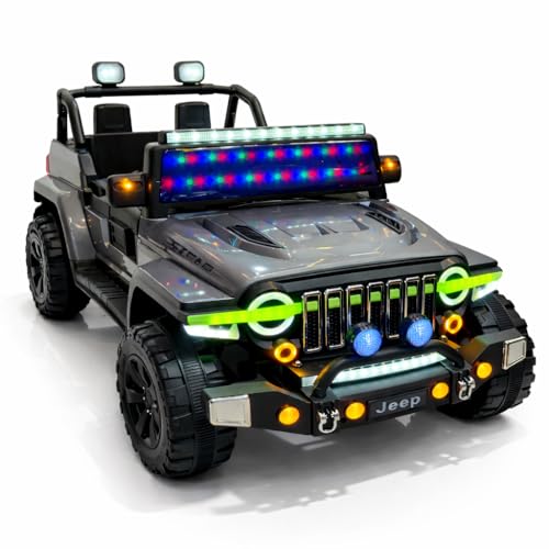 Image of Kawaii Kids 12V 4x4 Battery Operated Ride-On SUV for Kids with Parent Remote Control, Bluetooth, LED Lights, Corrosion-Resistant Paint, Big Size Electric Car for Boys & Girls Age 2-8 Years
