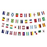 LuminaVerde decoración de WM, banderines de fútbol 2026, Guirnalda de Banderas de 42 países para Fiestas y el Campeonato Mundial