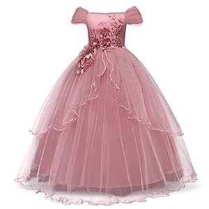TTYAOVO Filles Brodées Princesse Pageant Robes de Bal Robe de Soirée de Mariage