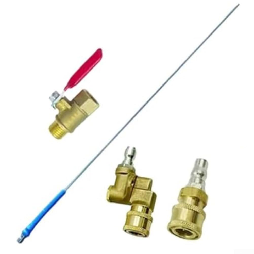 Asta per la pulizia del radiatore dell'auto, 60 cm, in acciaio inox, con design migliorato della pressione dell'acqua per una pulizia efficiente dei radiatori su auto e camion