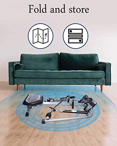Image of Home Rowing Machine Rowing Machines for Home Use Hydraulic Rower Trainer Rowing Bench Workout Machine Fitness Equipment with LCD Monitor Maximum Load 120kg Suitable for Office Balcony