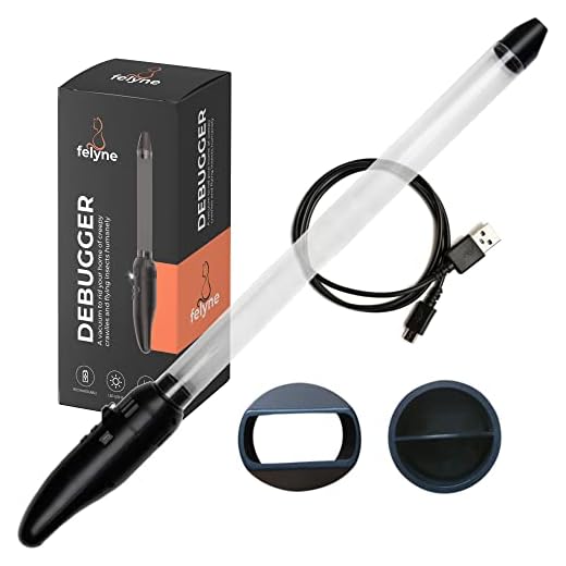 Rechargeable Spider Catcher Vacuum Long Handle Strong Suction LED Light Insect Bug & Moth Humane Trap Traps Spiders Insects & Wasp for Home Indoor Use