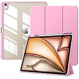 nouvel ipad airplay Couverture Arrière Transparente : Le dos du PC est transparent pour montrer la couleur originale et la gravure personnalisée de votre ipad air 13 pouces m4 2026. (REMARQUE : veuillez retirer le film intérieur et extérieur avant de mettre cette coque de protection.)