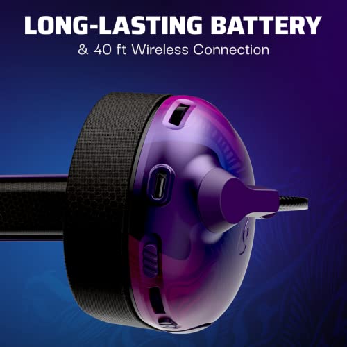 Image of PDP AIRLITE Pro Wireless Headset with Mic for Xbox Series X|S, Xbox One, Windows 10 /11 - Purple Fade (Only at Amazon)