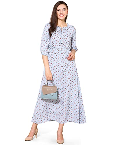 Image of AHANA Printed Crepe Maxi Dress