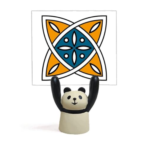 Support de mémo panda en style marocain et géométrique pour un bureau bien organisé au quotidien
