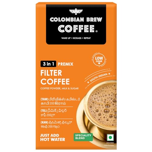 Image of Colombian Brew Filter Coffee Premix 5 Sachets | Instant Filter Coffee Mix | Quick & Easy Coffee Preparation