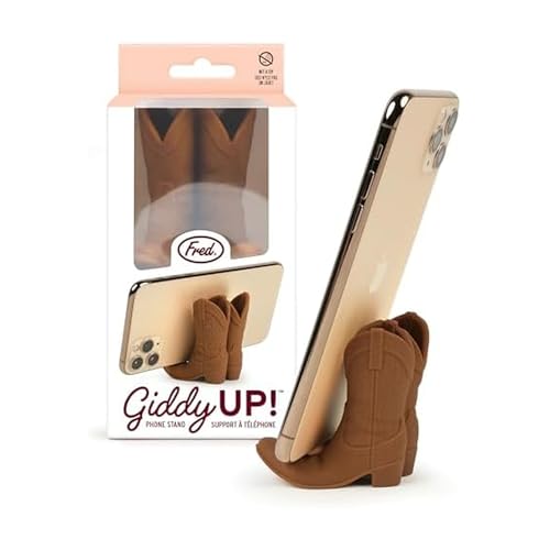 Support de téléphone Fred silicone antidérapant marron Giddy UP universel