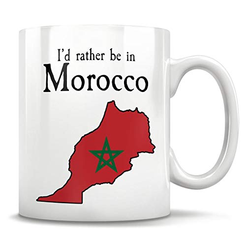 Marocco Gift Tazza Marocchina Mappa Marocco Orgoglio Marocco Bandiera Marocco Perfetta Marocchino Arabo Tazza da caffè Casablanca Marocco 325 ml