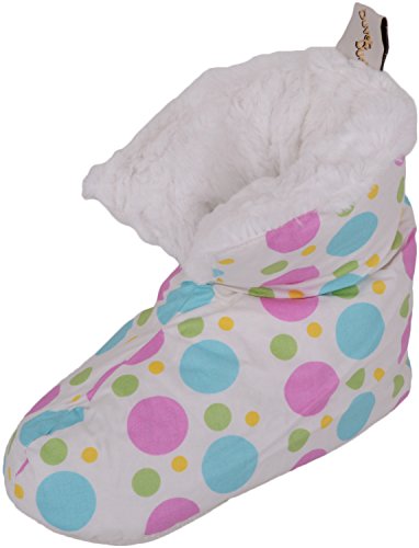 Absolute Footwear Ladies/Womens Slip On Slippers/Bootees/Indoor Shoes Duvet Style - White - US