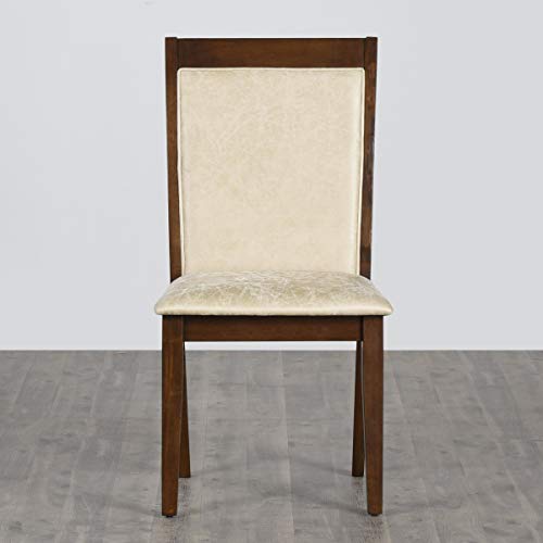 Image of Home Centre | Harmony | Solid Wood | Dining Chairs | Beige | Set of 2 | 1 Year Warranty