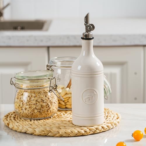 Mikigey 18 Oz Ceramic Olive Oil Bottle Dispenser For Kitchen thumb #4