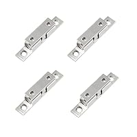 Chiusura A Rullo Regolabile In Ottone Cromato 70 Mm – 4 Pezzi, Fermo A Sfera Per Armadi, Yacht E Camper, Facile Da Montare E Tensione Regolabile (argento)