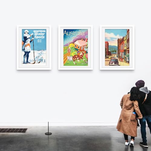 Image of Picrit 30x40 White Picture Frame, Poster Frame for Wall, 3 Pack