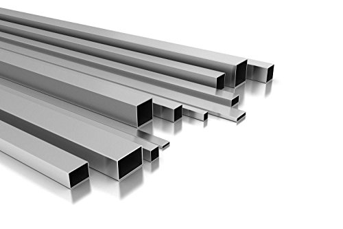 Langlitz Metalle - Tubo cuadrado / rectangular de aluminio, hueco, hasta 2...