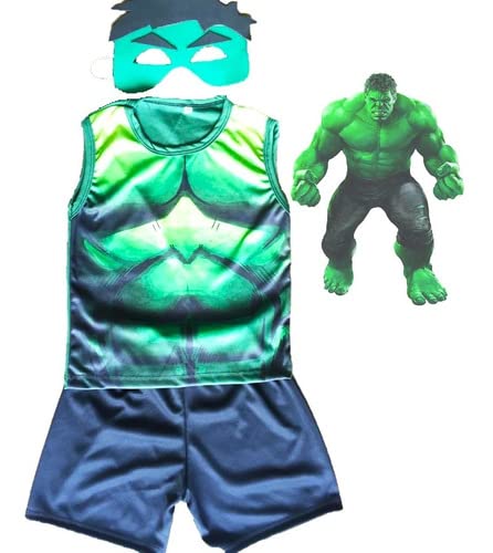 Fantasia Infantil Meninos Hulk Com Mascara Super Herois