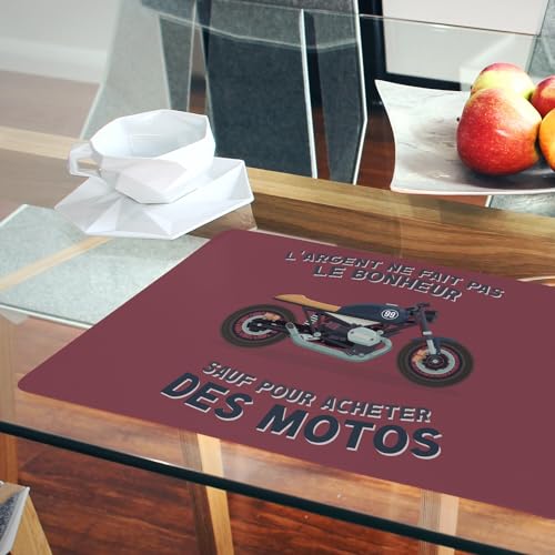 Sets de table moto rouge grand format pour sublimer vos repas de passionnés - 6